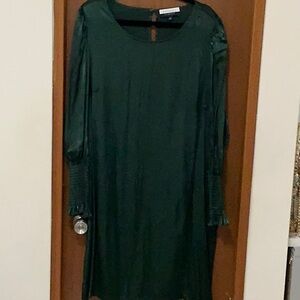Eloquii Dark Green Long Sleeve Dress